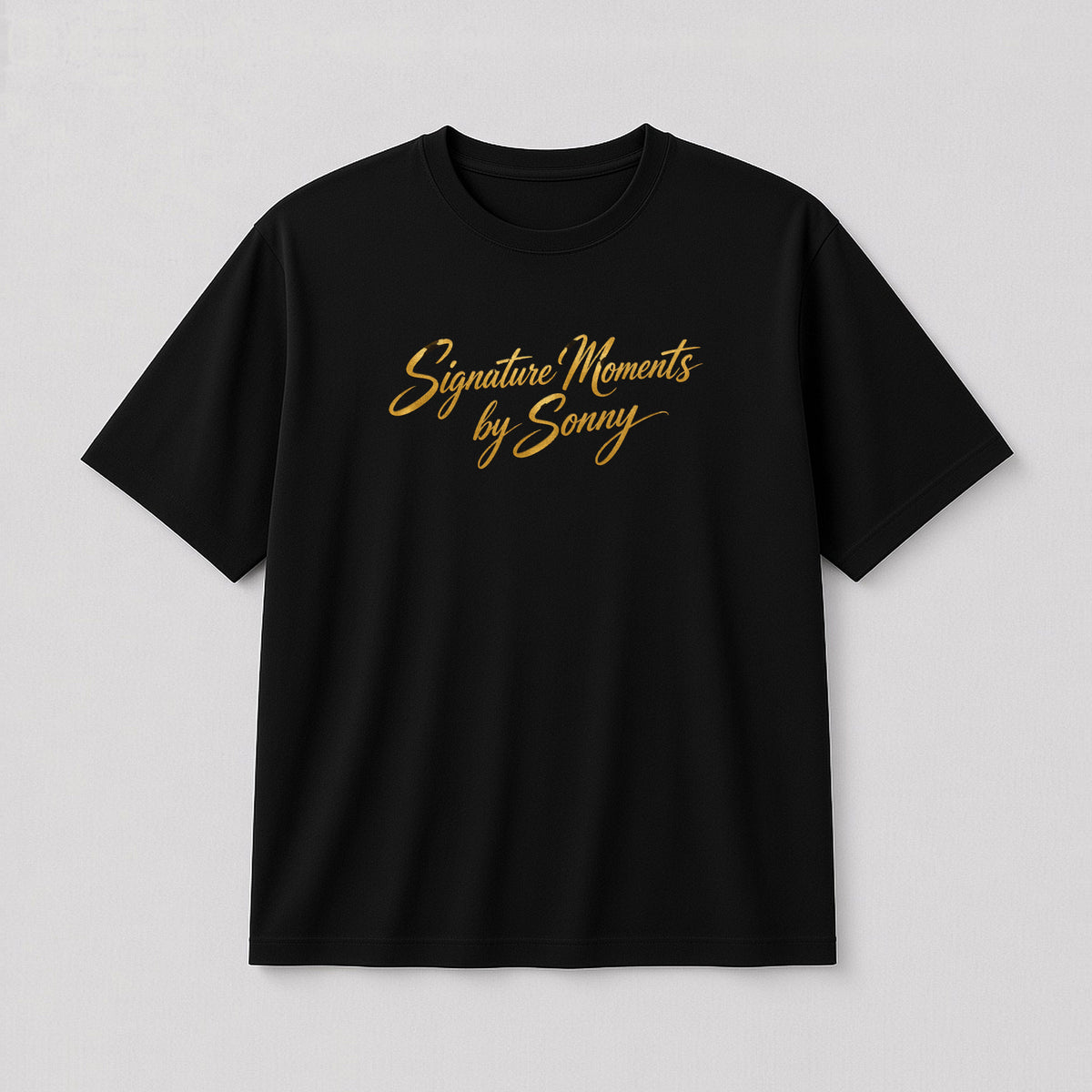 Signature Moments by Sonny - Gold Script Tee – Loose Fit