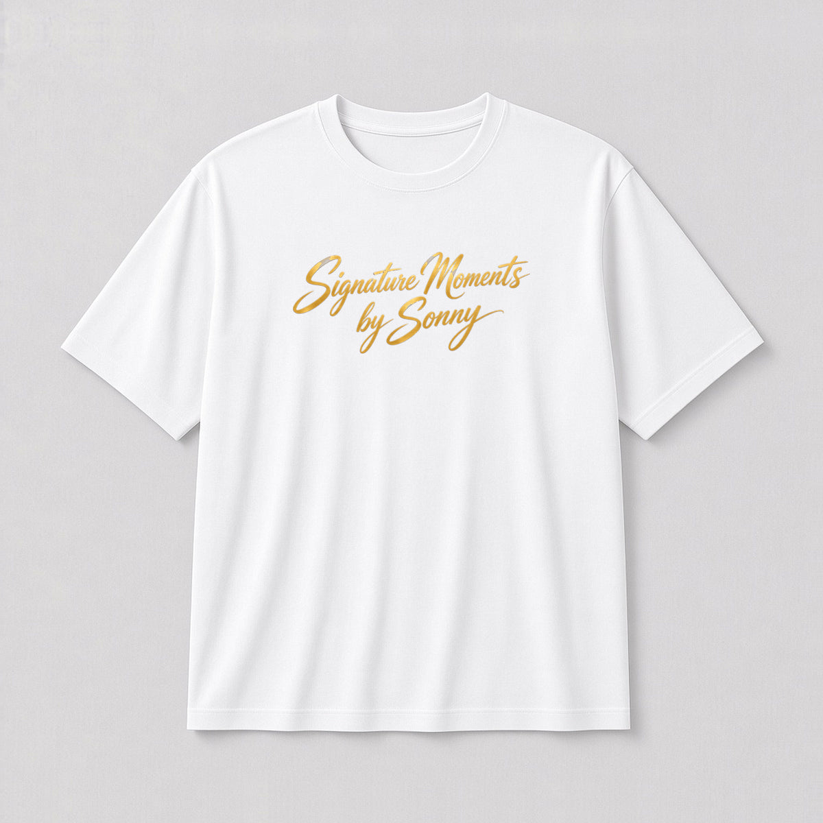 Signature Moments by Sonny - Gold Script Tee – Loose Fit