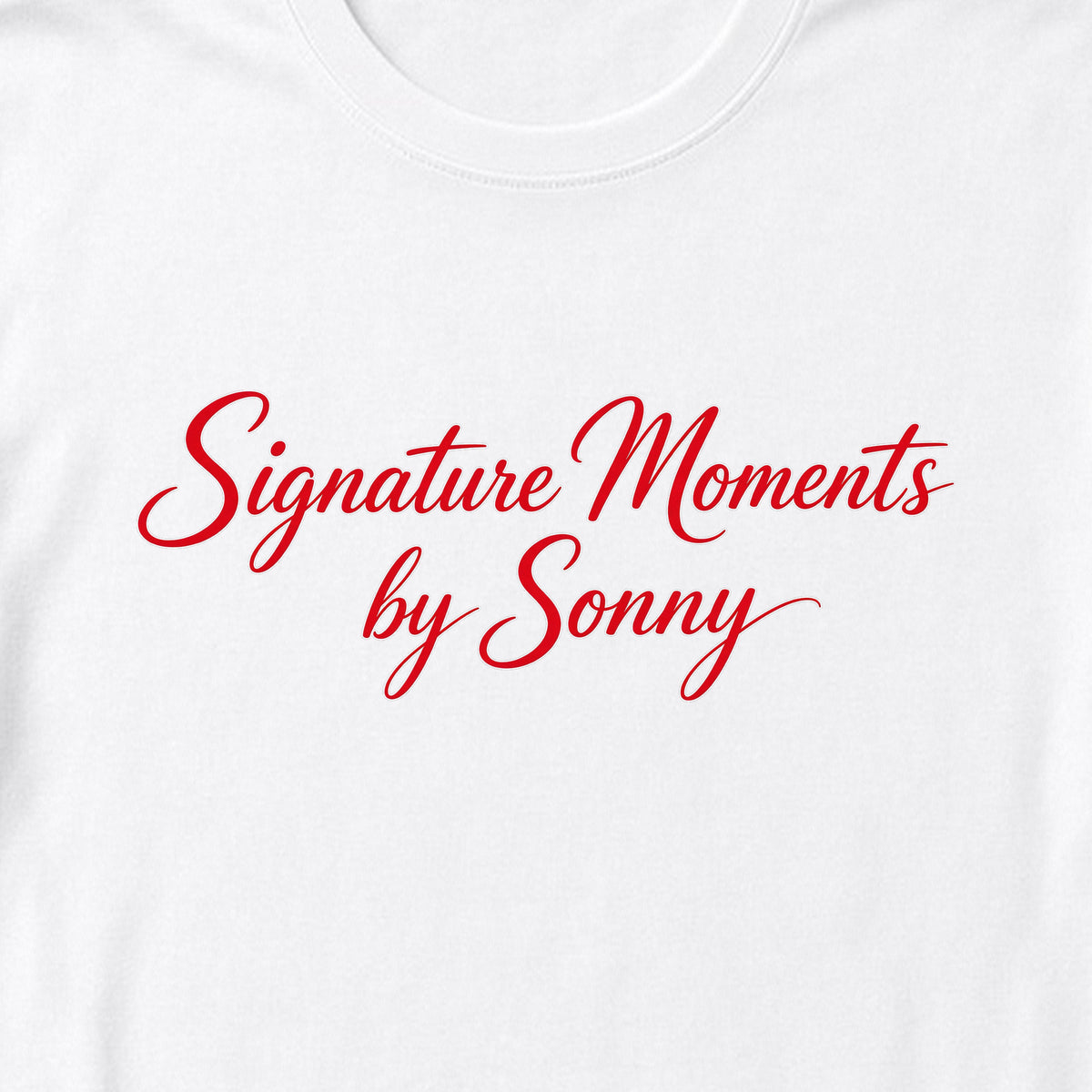 Signature Moments Red Script Tee – Loose Fit
