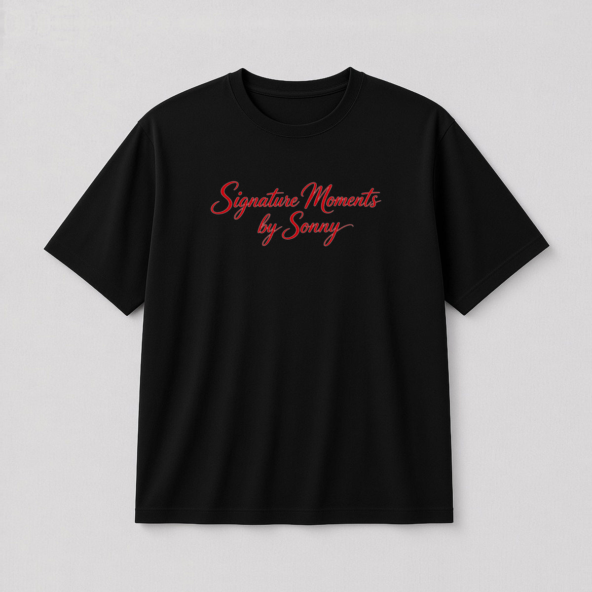 Signature Moments Red Script Tee – Loose Fit