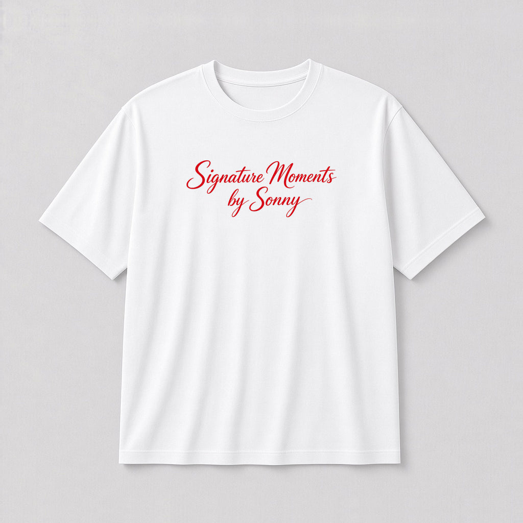 Signature Moments Red Script Tee – Loose Fit