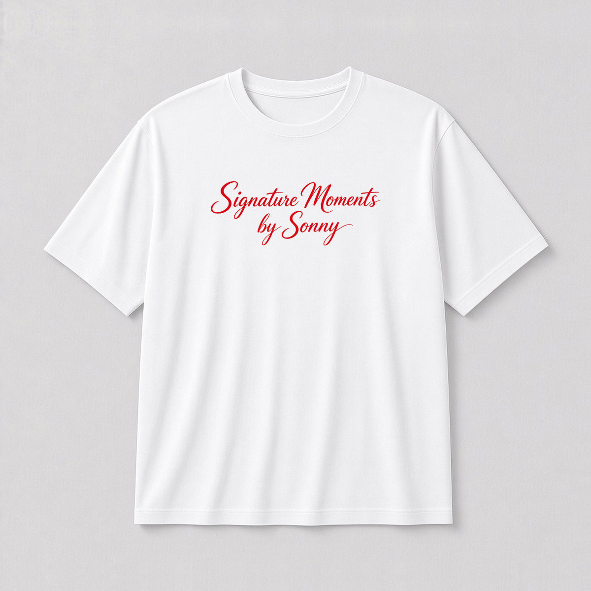 Signature Moments Red Script Tee – Loose Fit